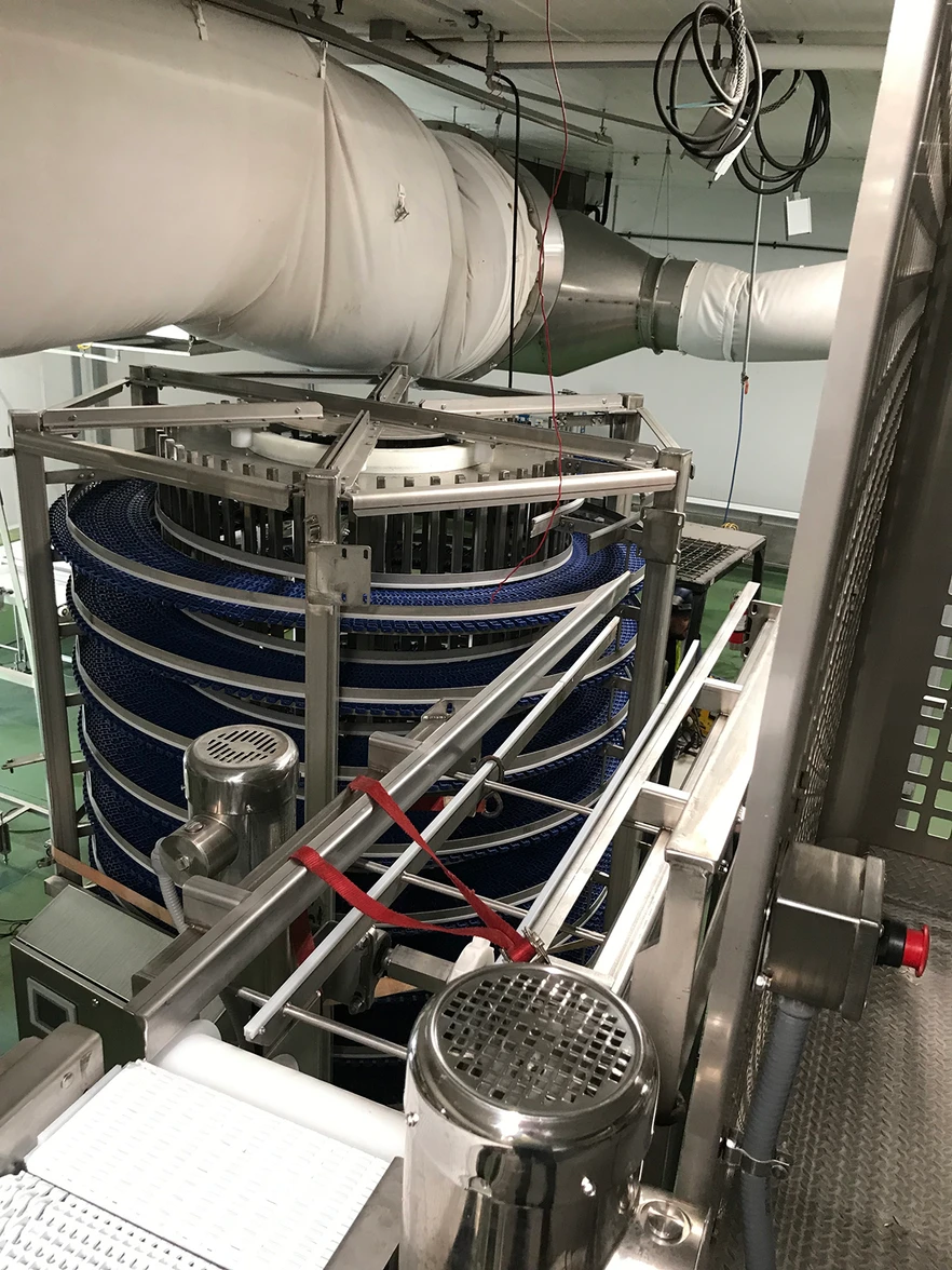 Bottles in production line